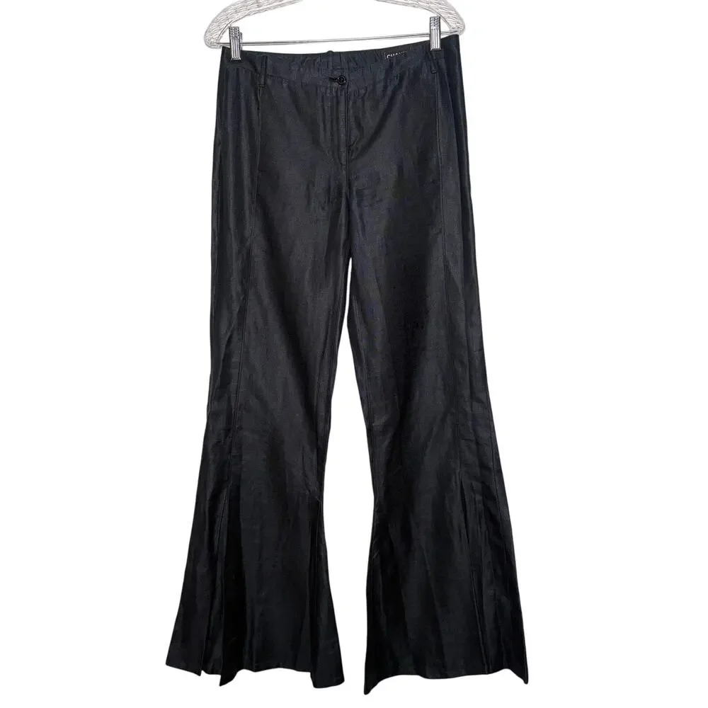 Chanel 09C Cruise Linen Flare Trousers Pintuck Godets FR 38 / US 6 - Authentic